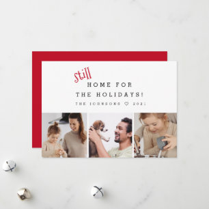 Still Zuhause für die Holidays Funny 2021 Fotos Feiertagskarte