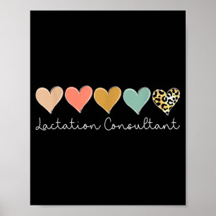 Stillberaterin Leopard Heart, Valentinstag Poster
