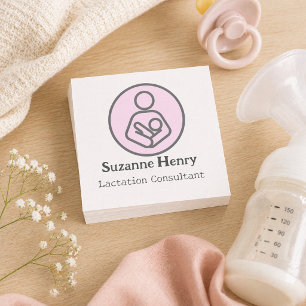 Stillberaterin Stillen Leche Baby Quadratische Visitenkarte