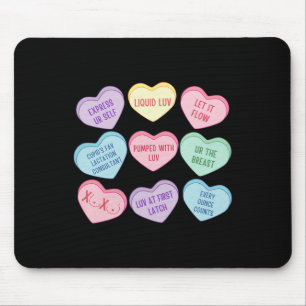 Stillberaterin Valentinsherz Süßigkeiten Brust Mousepad
