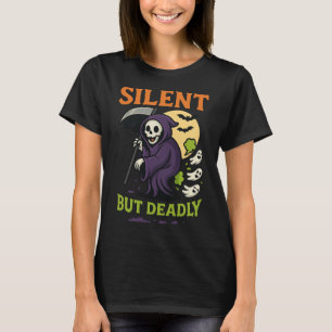 Stille, aber tödlich grimmiger Sensenmann T-Shirt