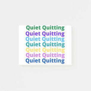 Stille Aufgabe Post-it Klebezettel