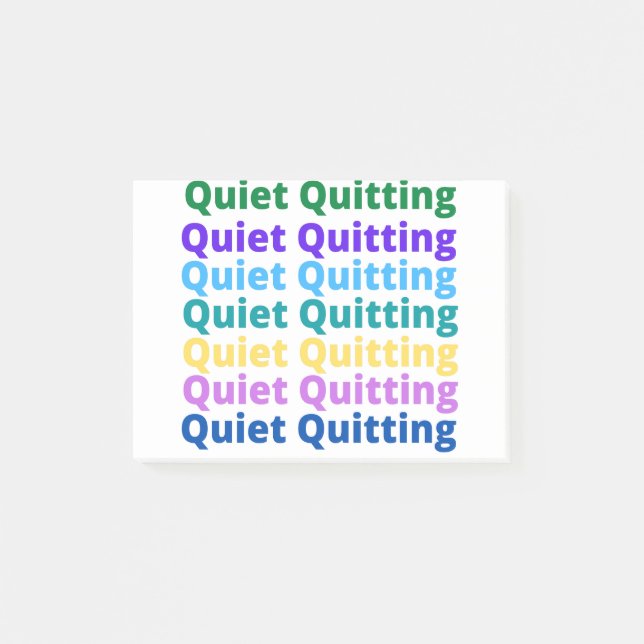 Stille Aufgabe Post-it Klebezettel (Vorderseite)