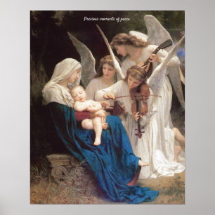 Stille Baby Jesus schläft Angel Lullaby Script Poster