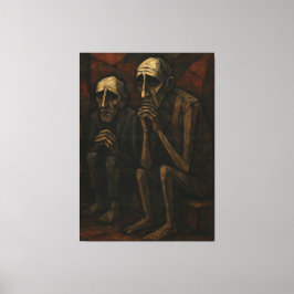 "Stille Begleiter" | Kubist & Expressionist . Leinwanddruck