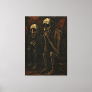 "Stille Begleiter" | Kubist & Expressionist . Leinwanddruck