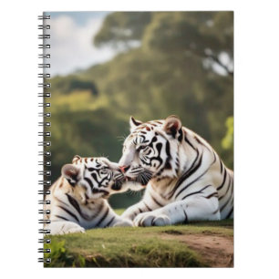 Stille Begleitung – Notizbuch Weiße Tiger Notizblock