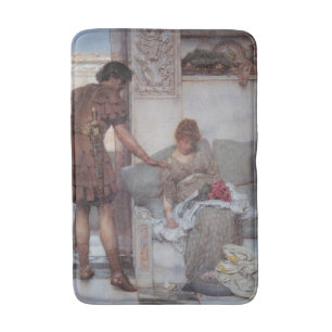 Stille Begrüßung (von Lawrence Alma-Tadema) Badematte