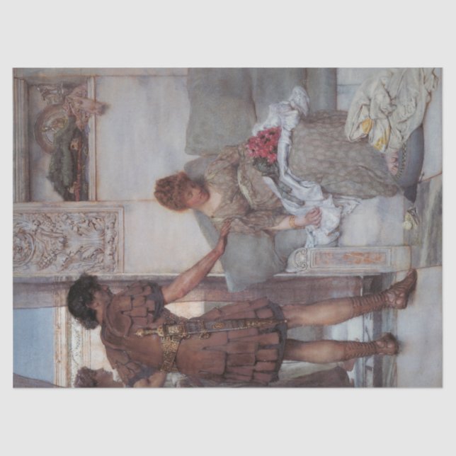 Stille Begrüßung (von Lawrence Alma-Tadema) Seidenpapier (Vorderseite)