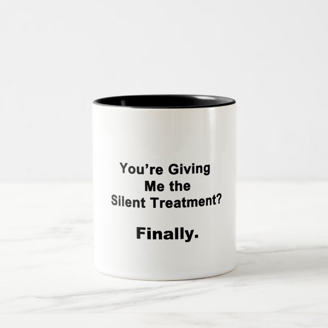 Stille Behandlung Zweifarbige Tasse (Mittel)