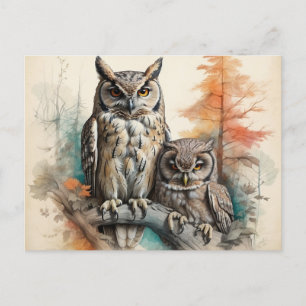 Stille Beobachter des Waldes Postkarte