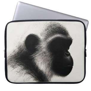 Stille Beobachter-Primate-Kohle-Studie Laptopschutzhülle