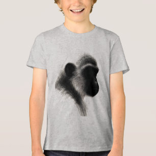 Stille Beobachter-Primate-Kohle-Studie Tri-Blend Shirt