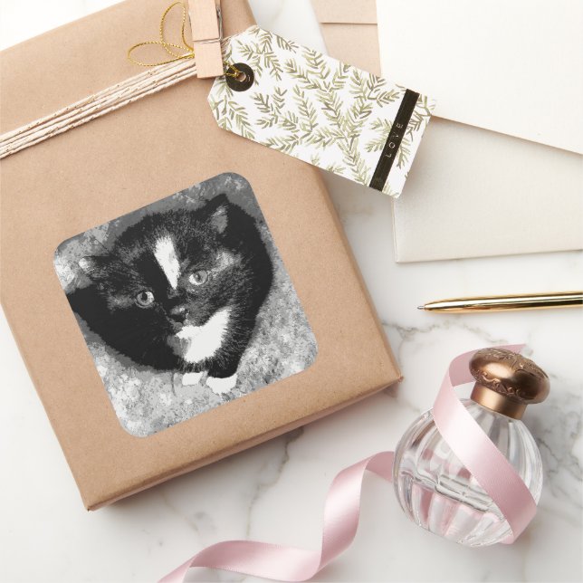 Stille Beobachter Quadratischer Aufkleber (Schenken)