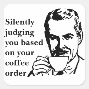 Stille Beurteilung Quadratischer Aufkleber