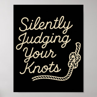 Stille Beurteilung von Knoten Lustige nautische Se Poster