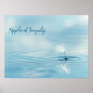 Stille Bewegung: Löwenzahn auf Wasser Poster