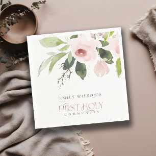 STILLE BLUSH PINK ROSE FLORAL ERSTER HOLZGEMEINSCH SERVIETTE