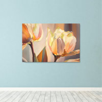 Stille Blüte – Abstrakte Tulpen in sanftem Gold