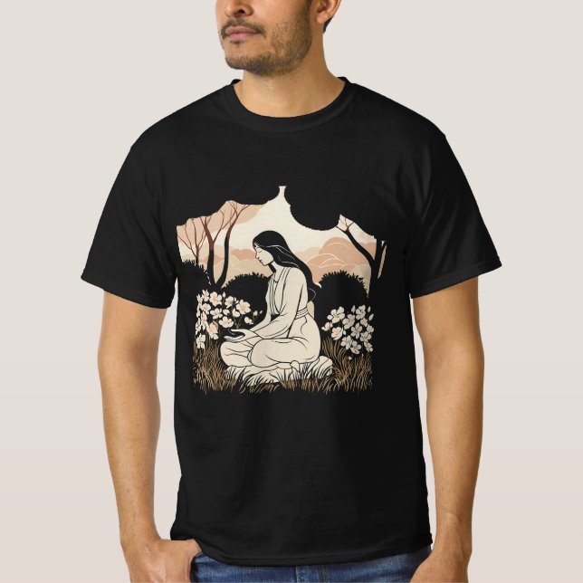 „Stille Blüte“ T-Shirt (Vorderseite)