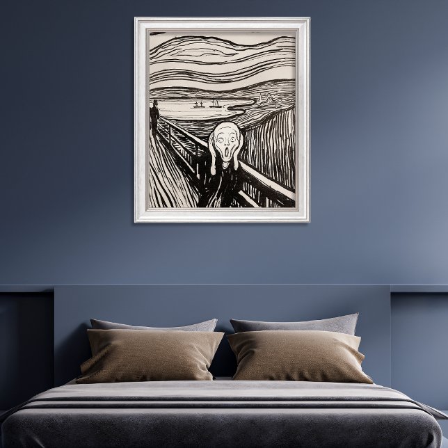 Stille Echoes: Edvard Munch enthüllt den Schrei Poster ("Emotional Turmoil Exposed: Unraveling Munch's The Scream (1895)" wall decoration poster)