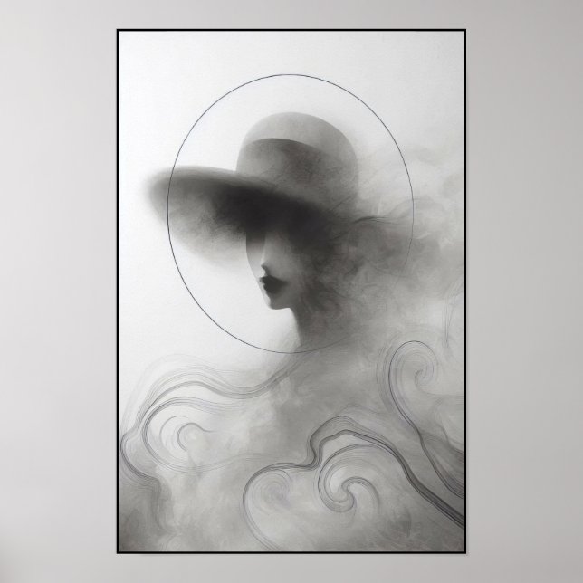 Stille Elegance Abstrakt Poster (Vorne)