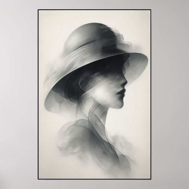 Stille Elegance Abstrakt Poster (Vorne)