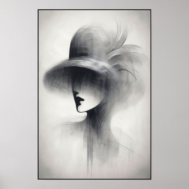Stille Elegance Abstrakt Poster (Vorne)