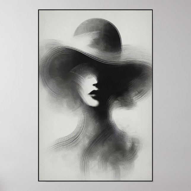 Stille Elegance Abstrakt Poster (Vorne)