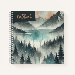 Stille ember - Wasserfarbenwald Lake Festival Notizbuch