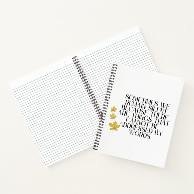 Stille Emotionen - Tiefes Zitat zu unausgesprochen Notizbuch (Innenseite)