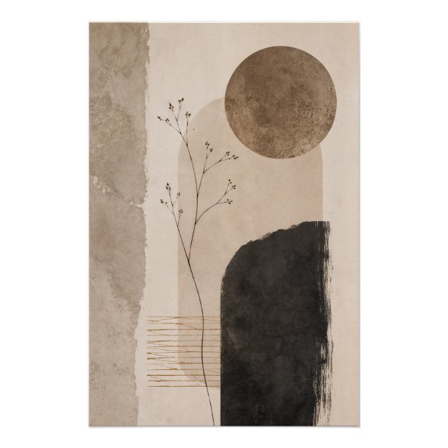 Stille Erde Abstrakte Wandkunst Poster (Vorderseite)