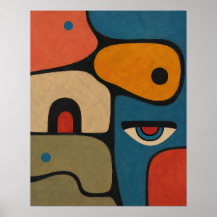 Stille Fragmente des Gedankens abstrakte Kunst Poster