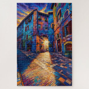 Stille Gasse Farbige Assisi-Kunstpuzzle Puzzle