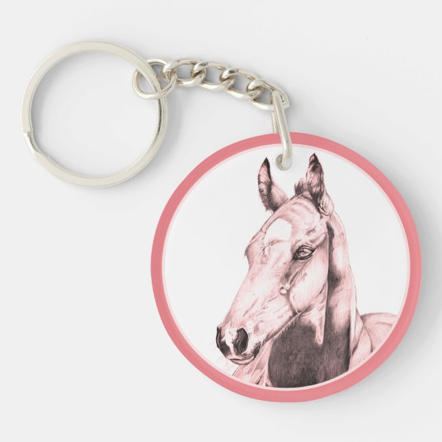 Stille Gaze (Lachs) Schlüsselanhänger (Vorderseite)