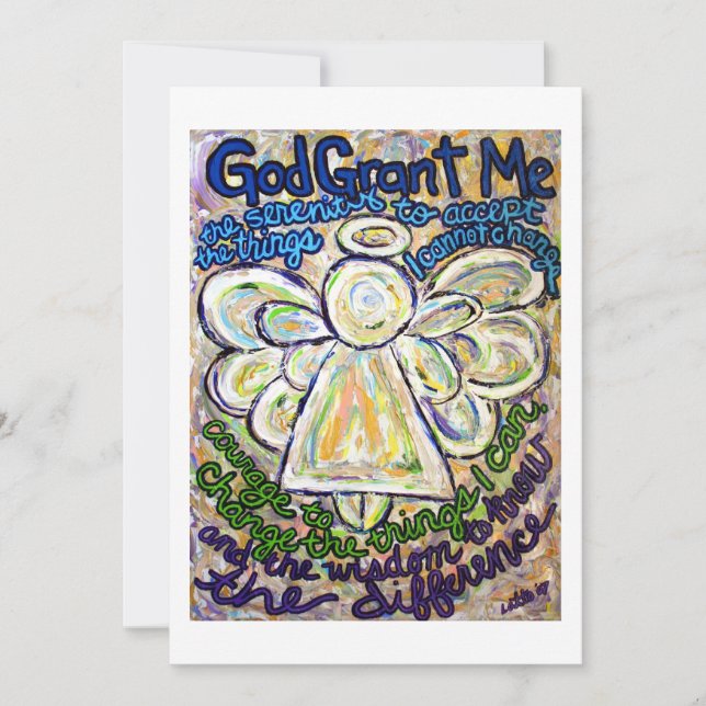 Stille Gebet Engel Art Einladung oder Einladung (Vorderseite)