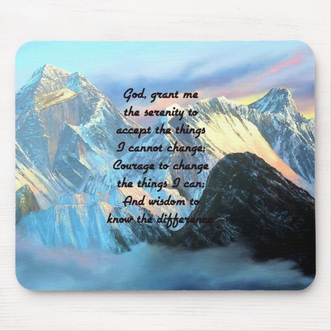 Stille Gebet mit Panoramablick Mount Everest Mousepad (Vorne)
