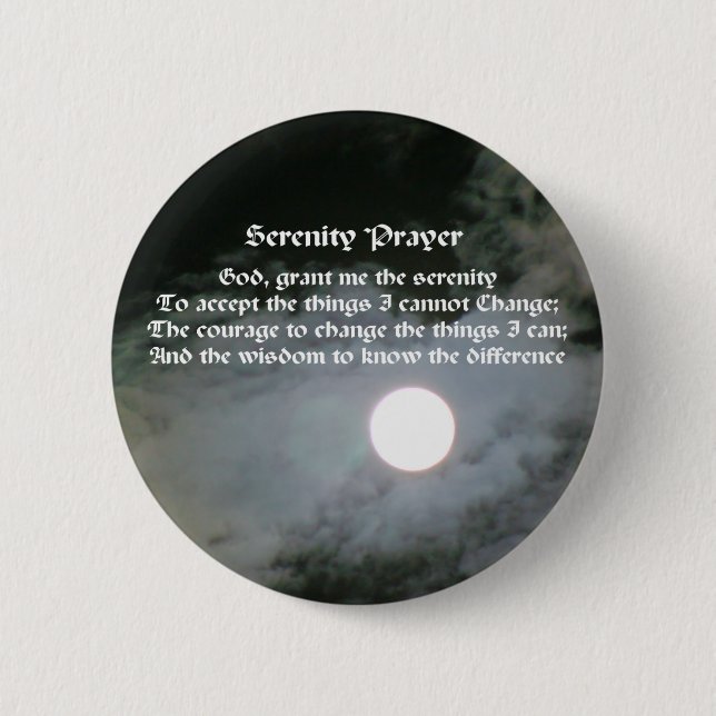 Stille Gebet Vollmond Inspiration Button (Vorderseite)