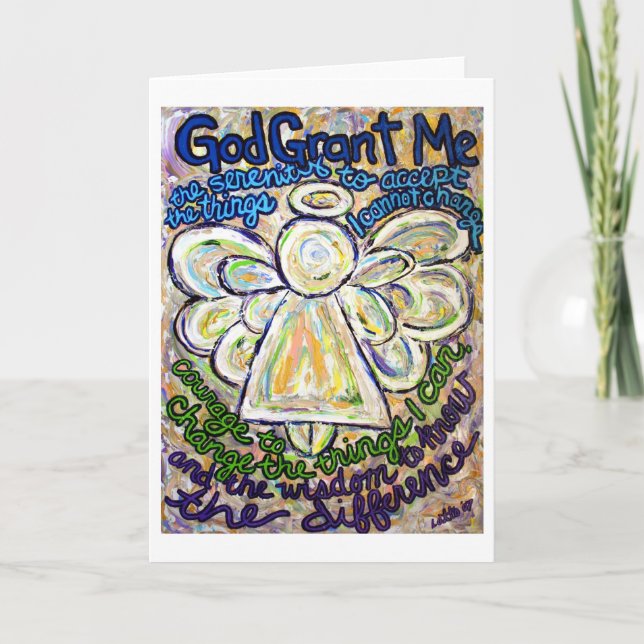 Stille Gebete Angel Art Gruß oder Mitteilungskarte (Vorderseite)