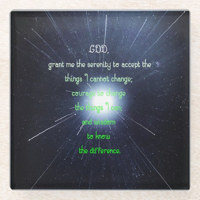 Stille Gebete Inspirierend Vintage Christliche Kun Glasuntersetzer (Vorderseite)