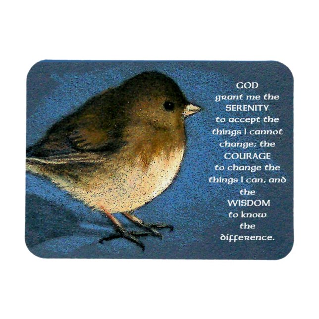 Stille Gebete: Junco. Farbstiftkunst Magnet (Horizontal)