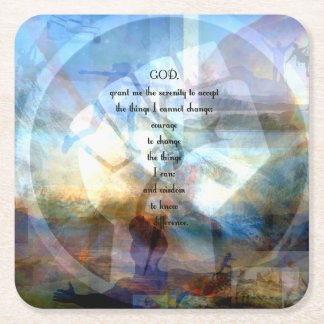 Stille Gebete mit Inspirierend Motivierend Kunst Rechteckiger Pappuntersetzer