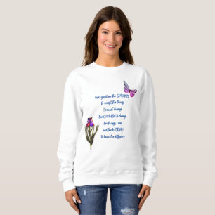 Stille Gebetsgebete Blume Schmetterling Inspiratio Sweatshirt