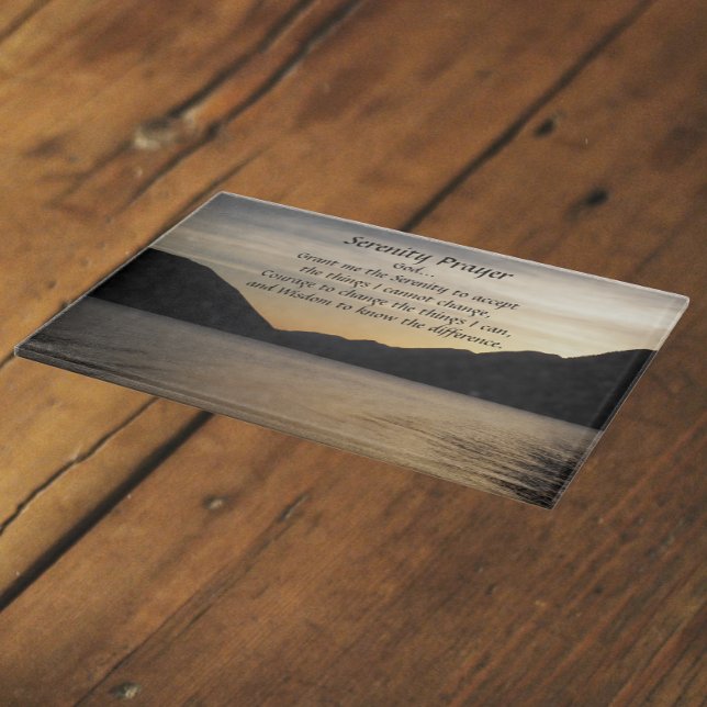 Stille Gebetslandschaft Sonnenuntergang Schneidebrett (In Situ)