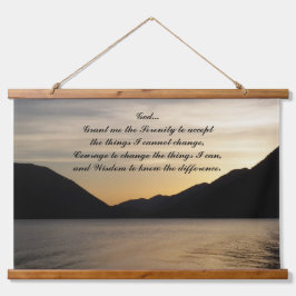 Stille Gebetslandschaft Sonnenuntergang Wandteppich Mit Holzrahmen