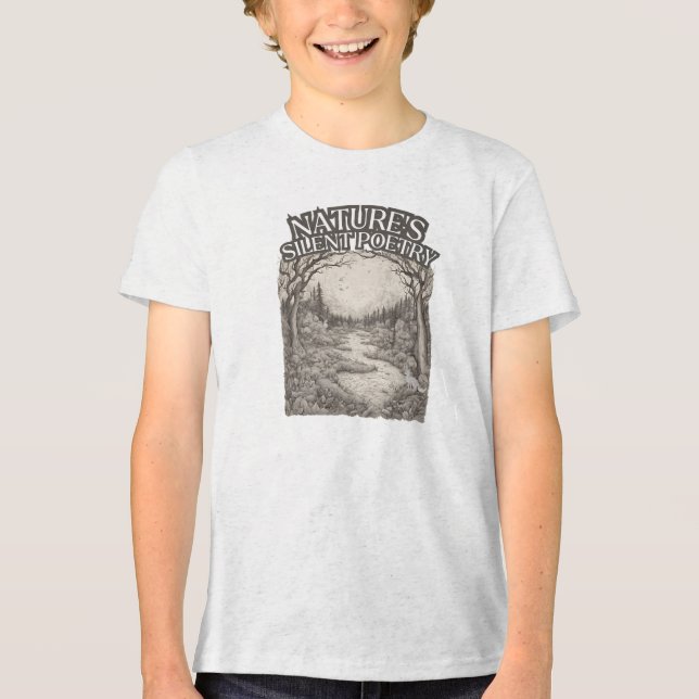 Stille Gedichte der Natur Tri-Blend Shirt (Vorderseite)