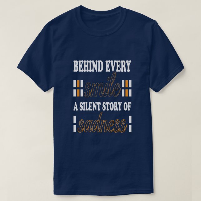 Stille Geschichte der Traurigkeit Basic Dark T-Shi T-Shirt (Design vorne)