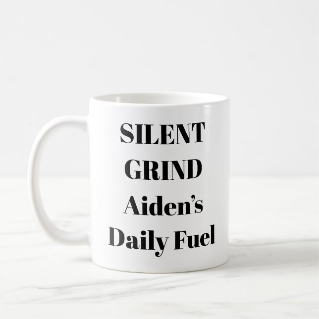 Stille Grind Tasse - Personalisierte HustelErinner (Links)