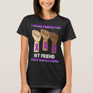 Stille Hand ich trage Lila für meine Freundin im I T-Shirt