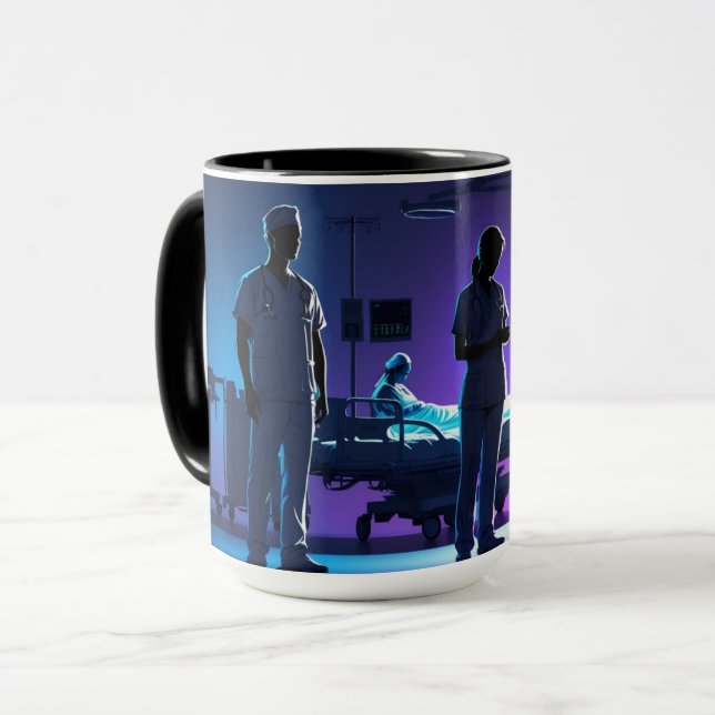 Stille Helden des Krankenhauses Tasse (Vorderseite Links)